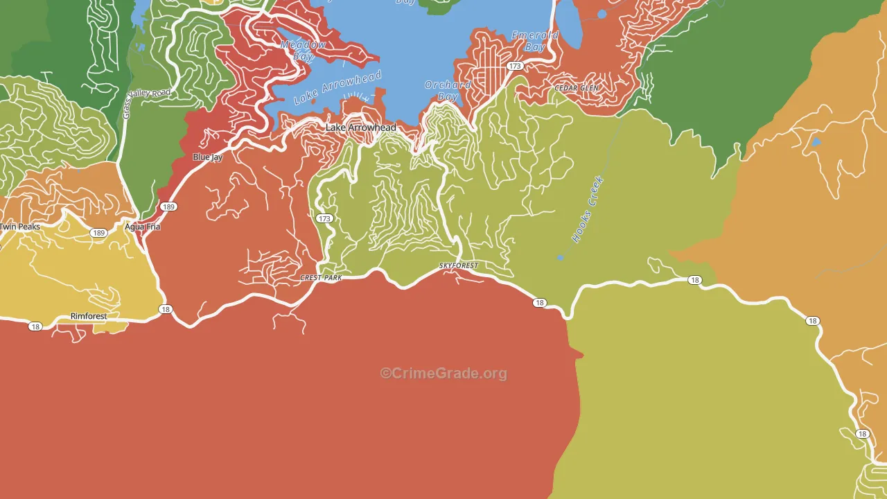 92385, CA Map of Theft Rates