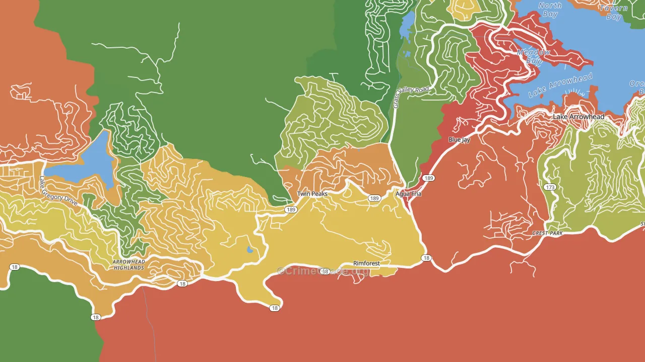 92391, CA Map of Theft Rates
