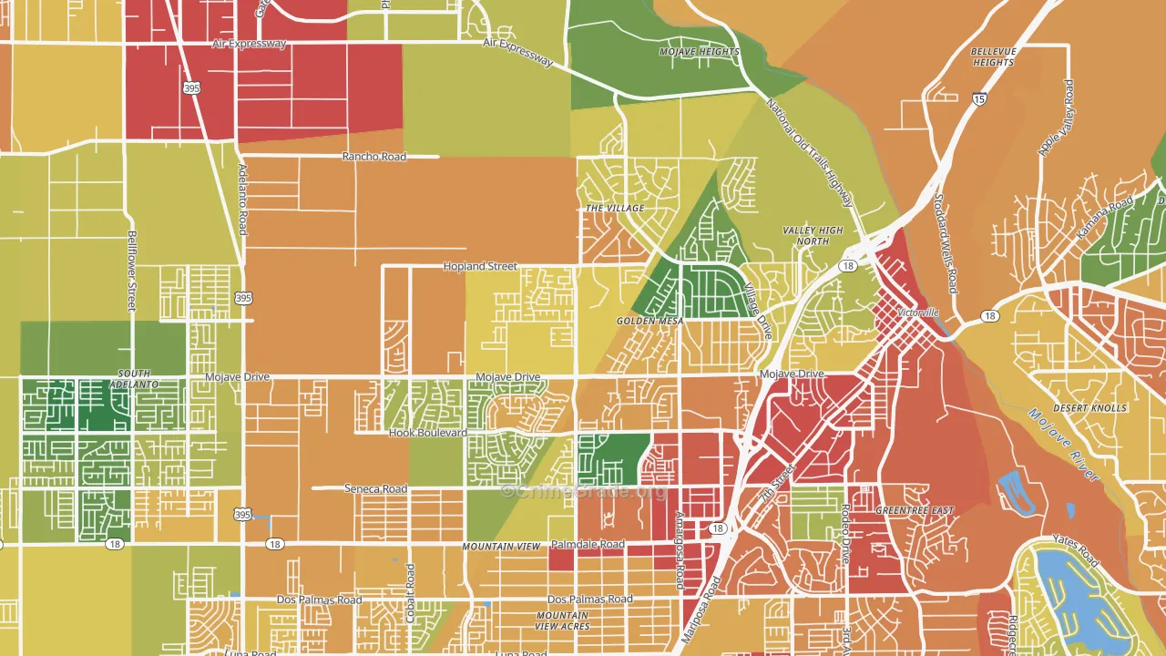92394, CA Map of Theft Rates