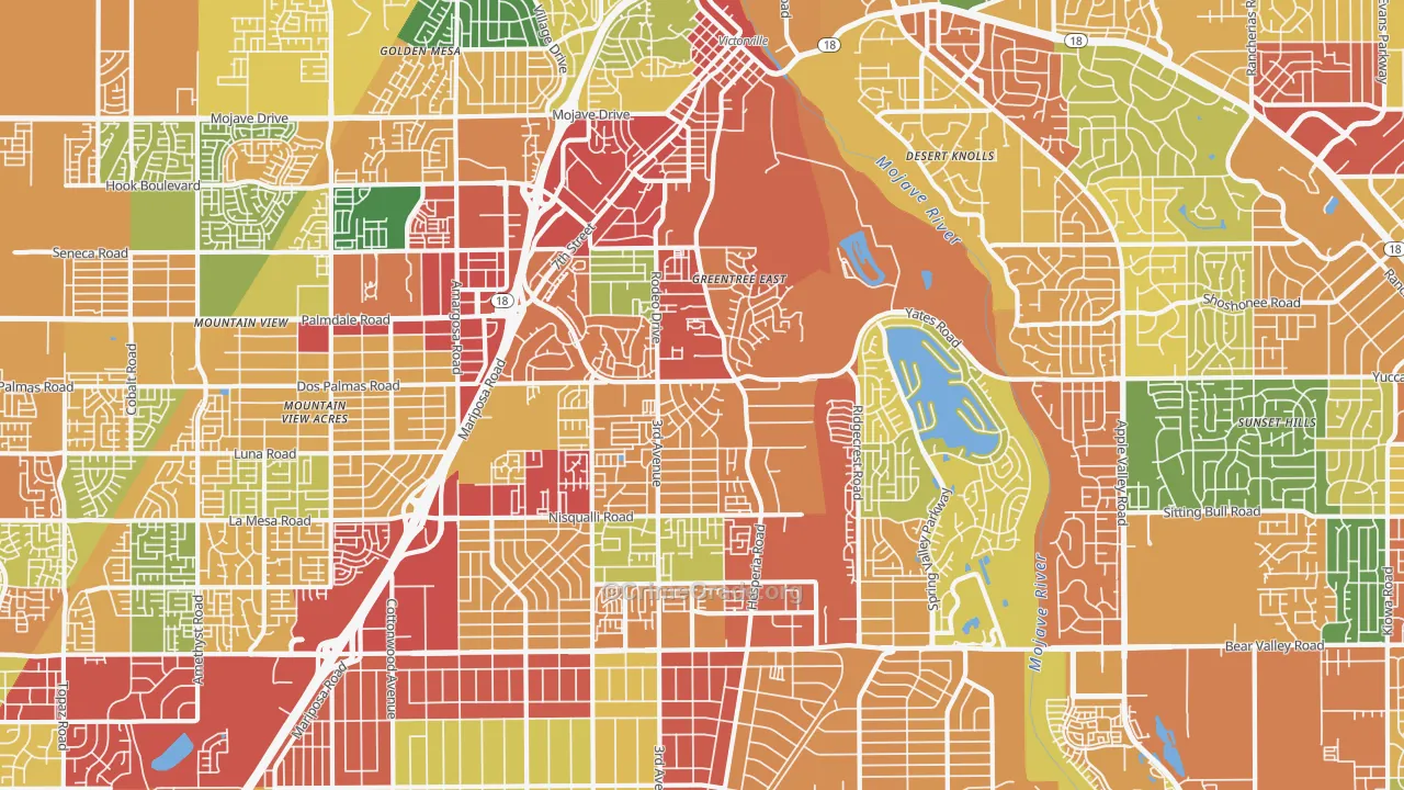 92395, CA Map of Theft Rates