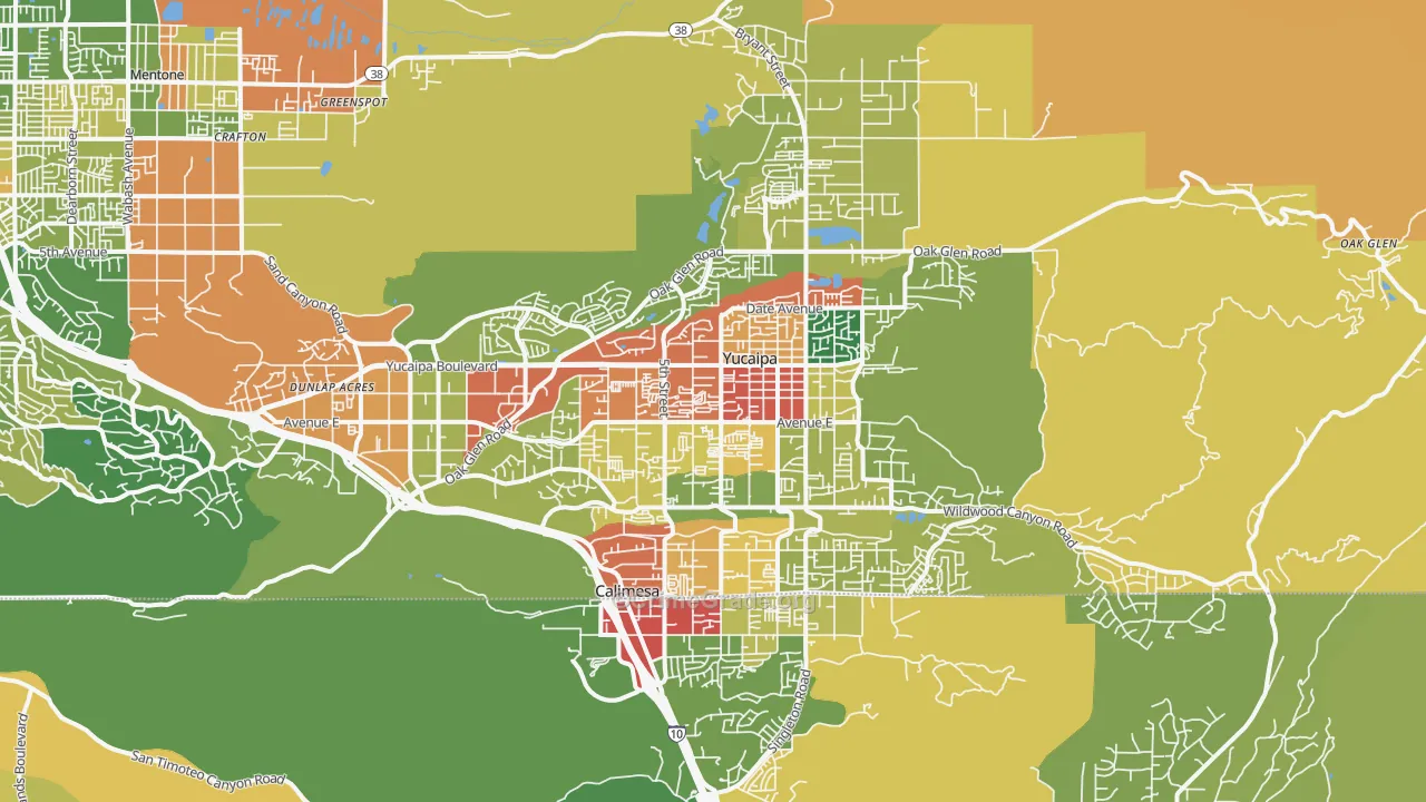 92399, CA Map of Theft Rates