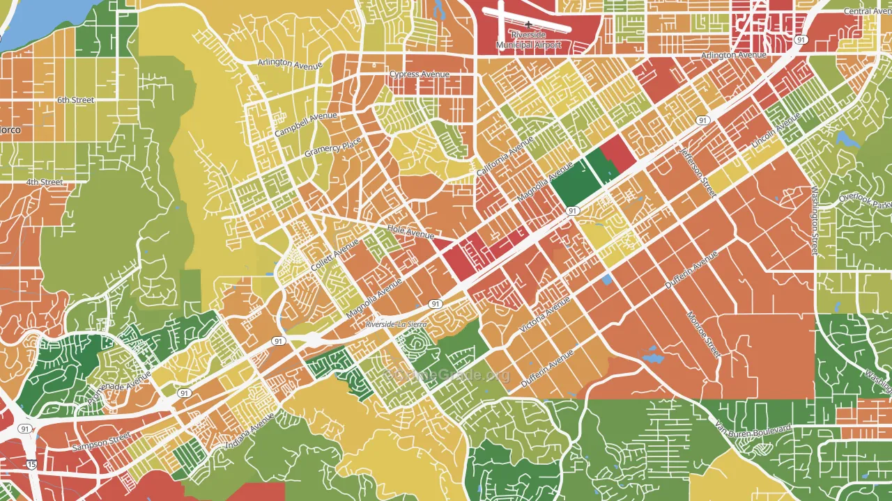 92503, CA Map of Theft Rates