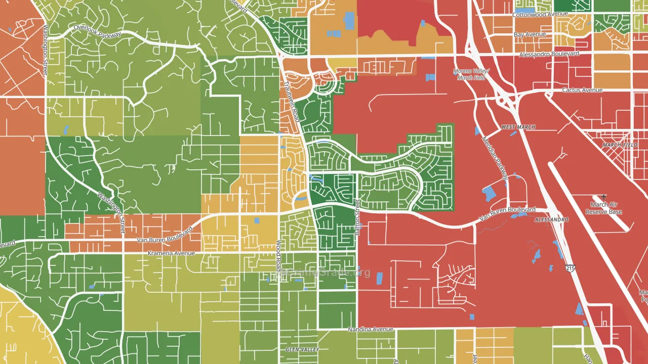 92508, CA Map of Theft Rates
