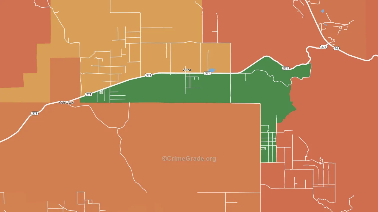 92539, CA Map of Theft Rates