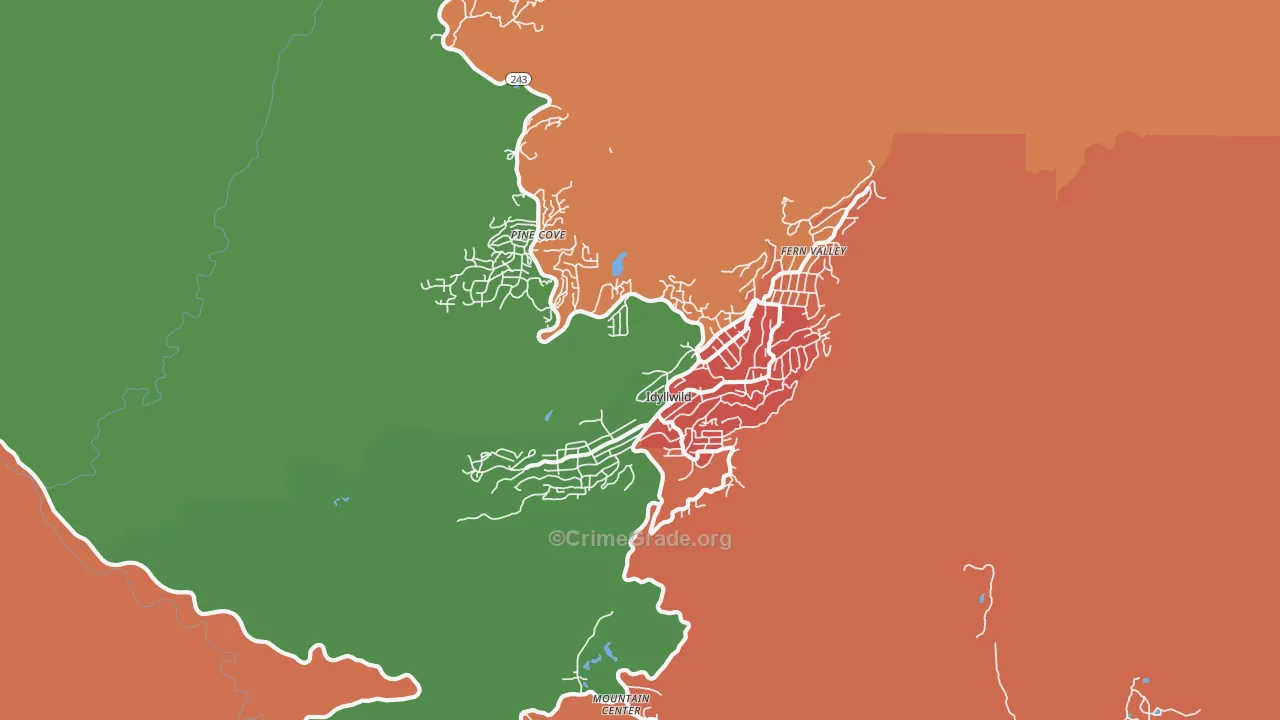 92549, CA Map of Theft Rates