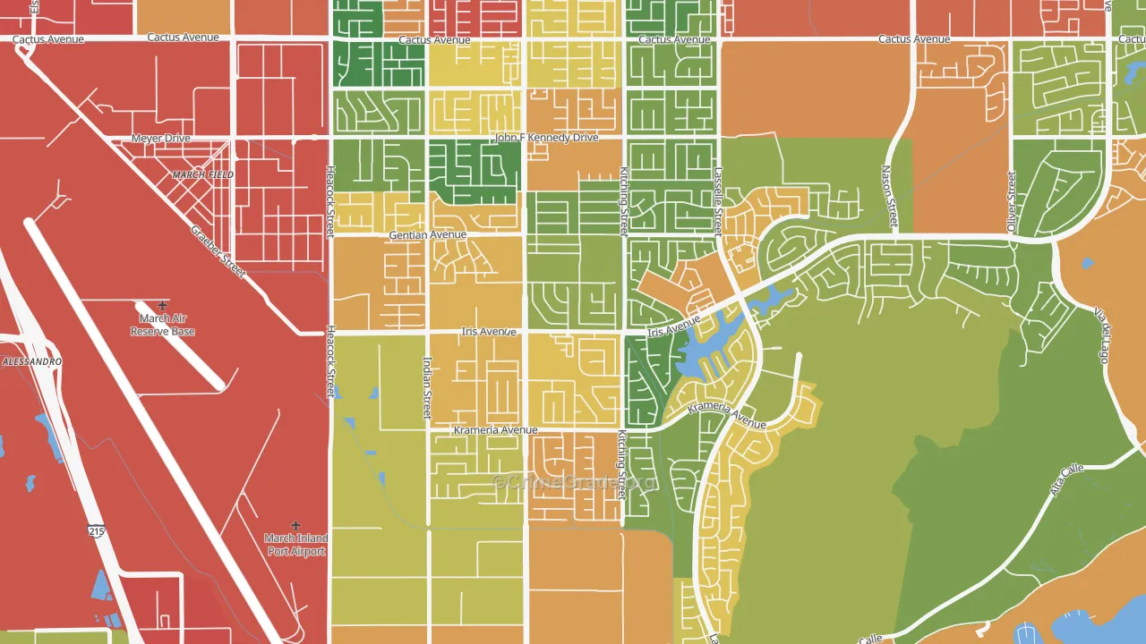 92551, CA Map of Theft Rates