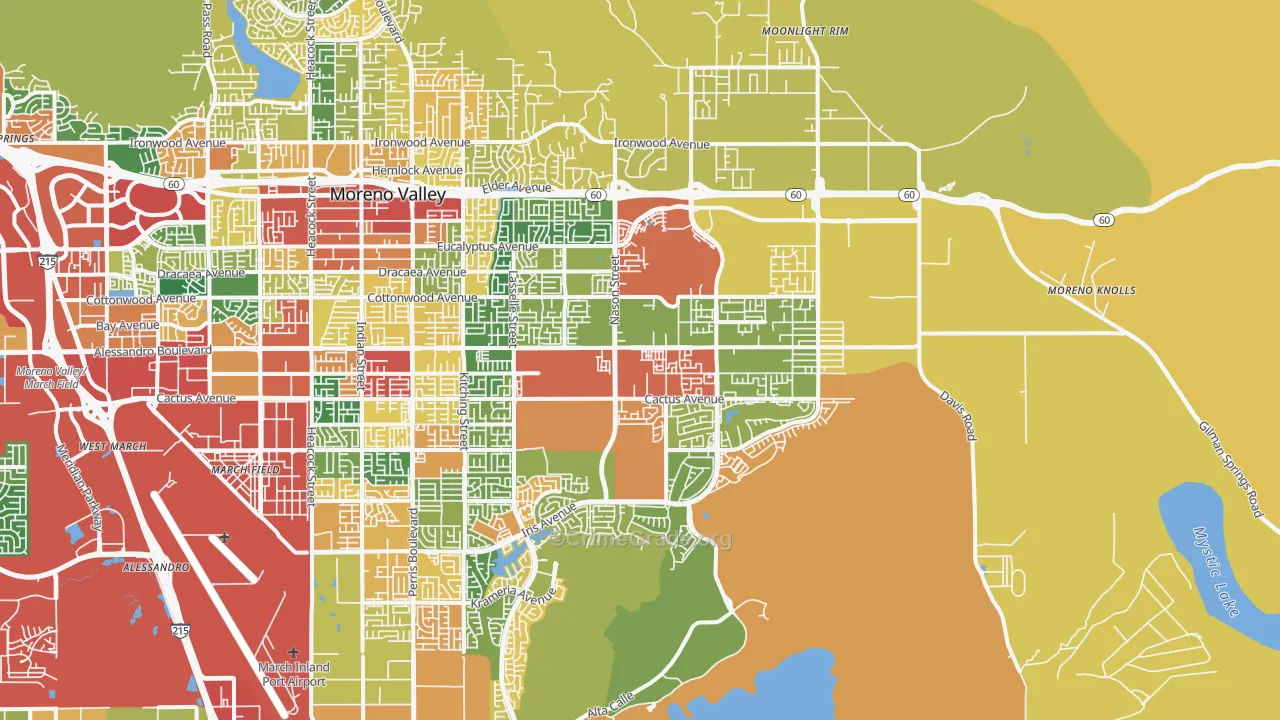 92555, CA Map of Theft Rates