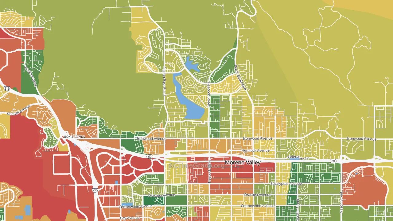 92557, CA Map of Theft Rates