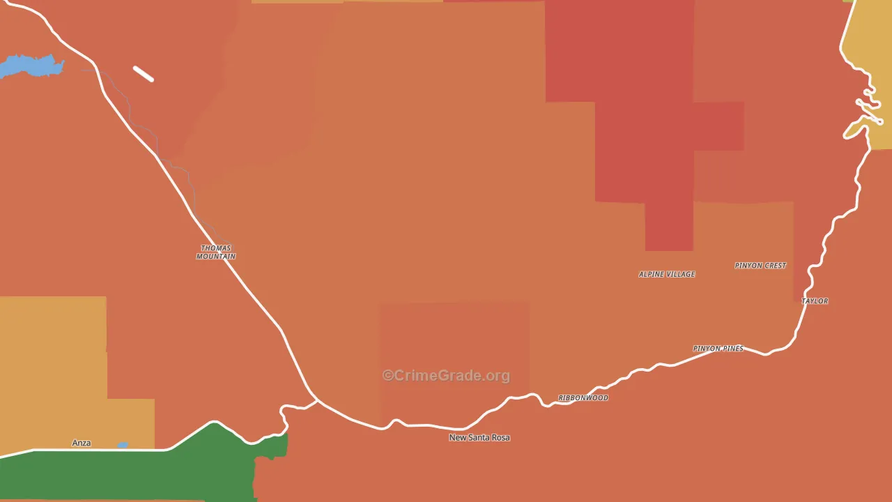 92561, CA Map of Theft Rates
