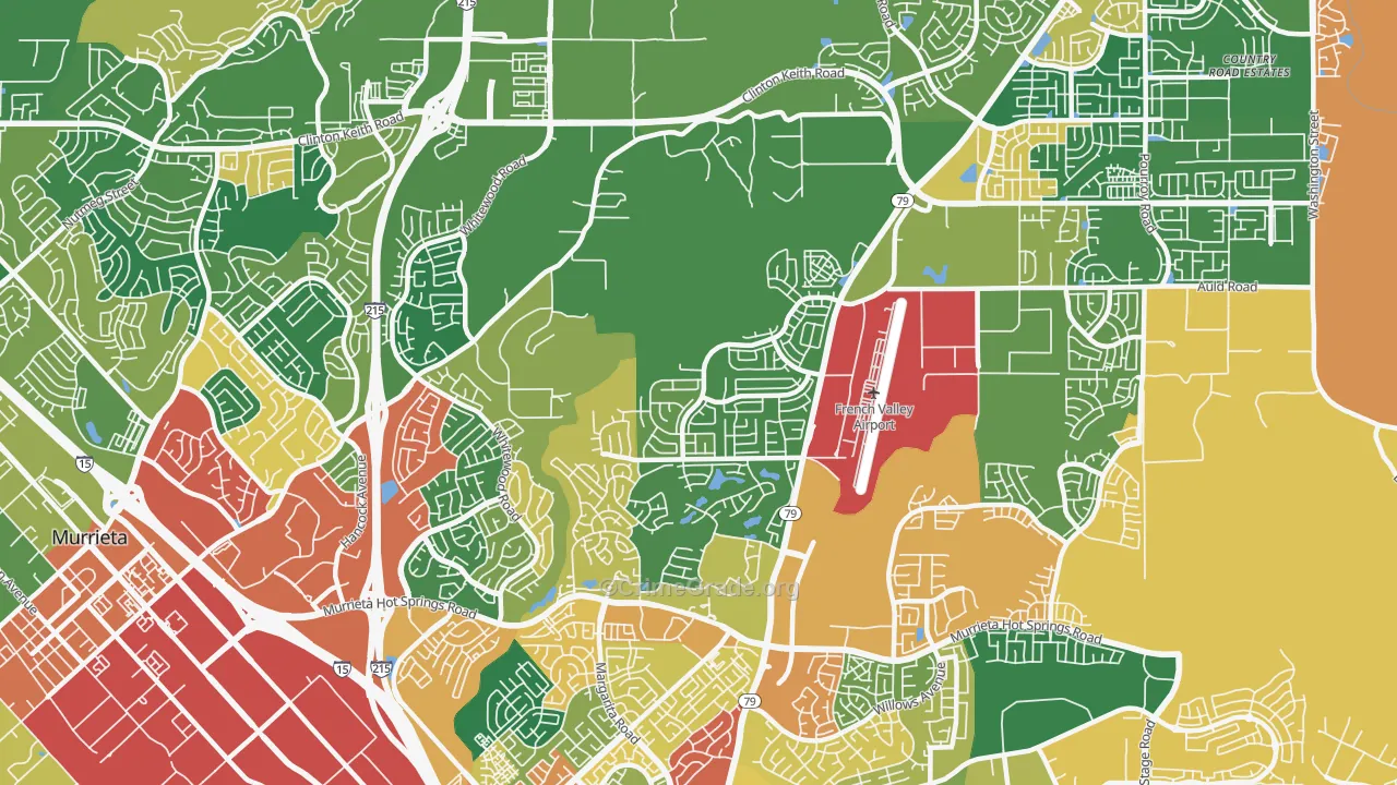 92563, CA Map of Theft Rates