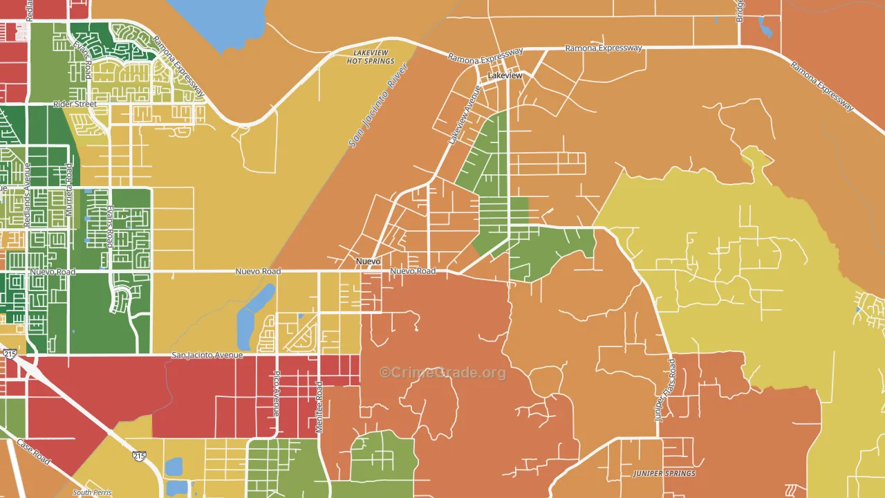 92567, CA Map of Theft Rates