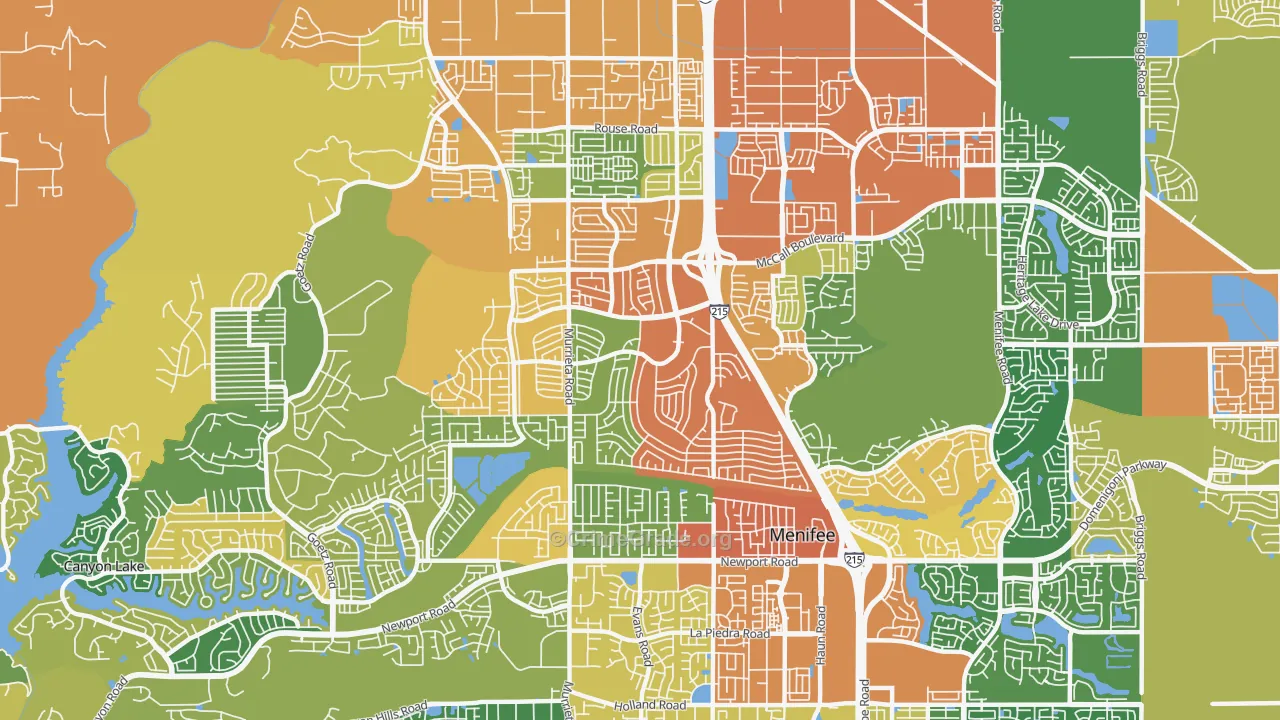 92586, CA Map of Theft Rates