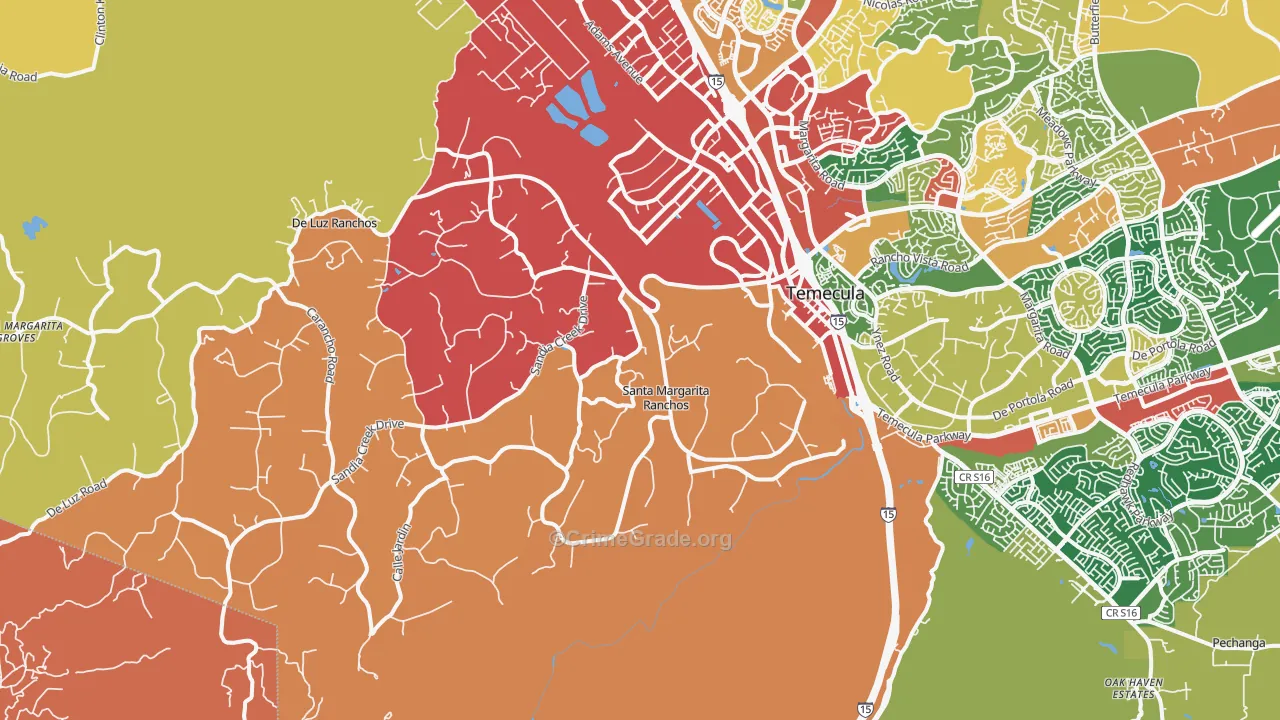 92590, CA Map of Theft Rates