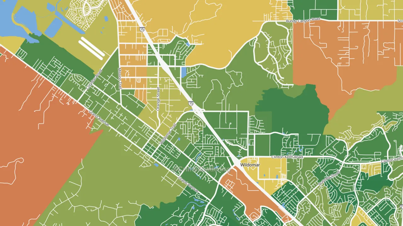 92595, CA Map of Theft Rates