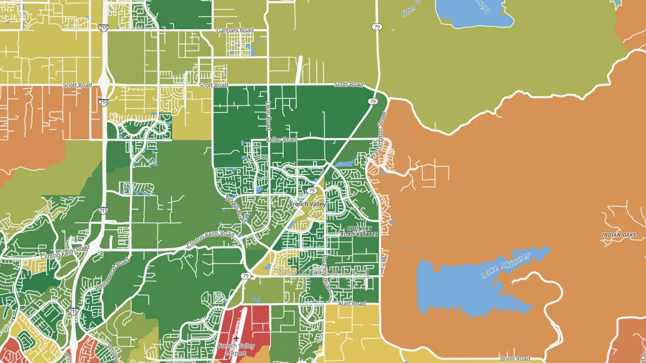 92596, CA Map of Theft Rates