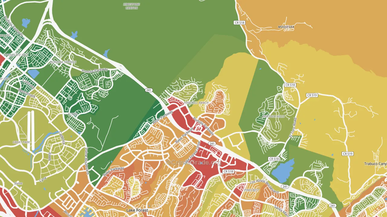 92610, CA Map of Theft Rates