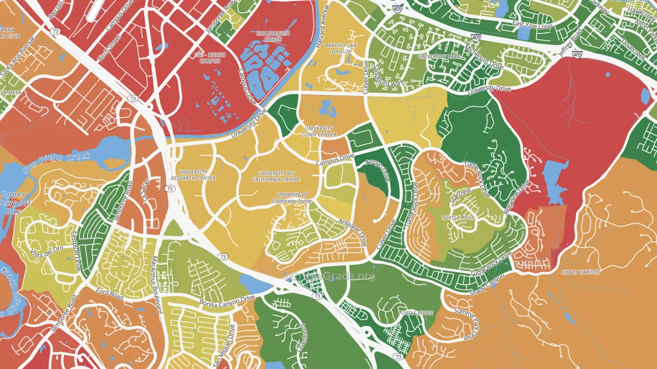 92617, CA Map of Theft Rates