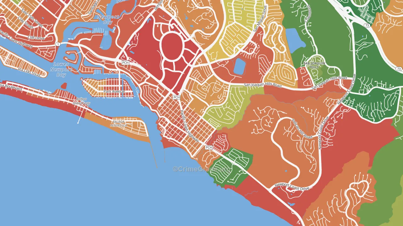 92625, CA Map of Theft Rates