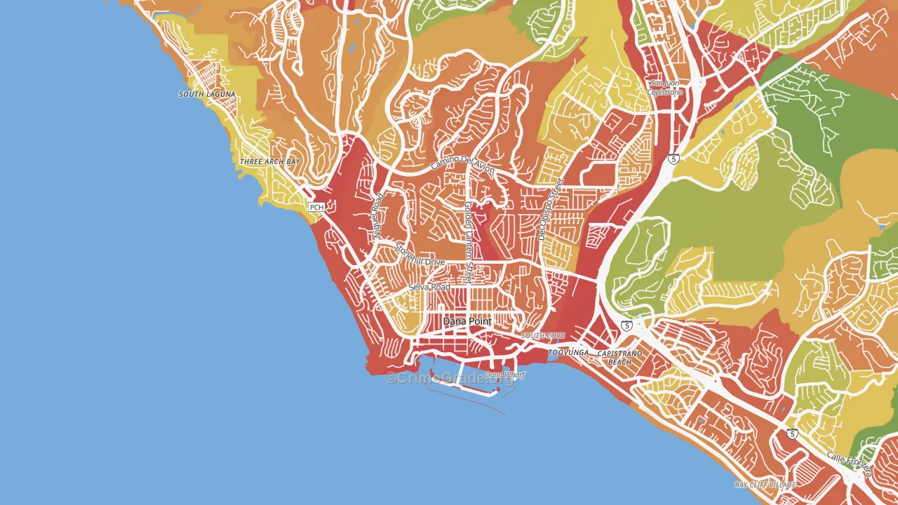 92629, CA Map of Theft Rates