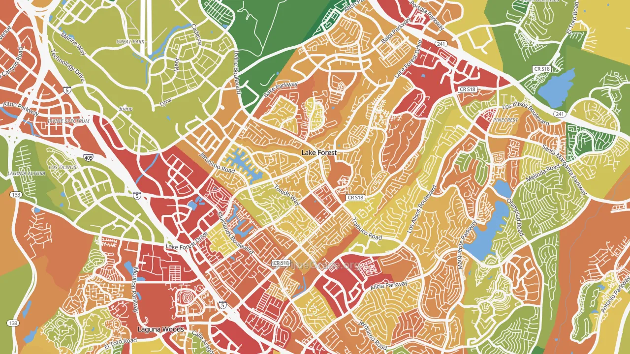 92630, CA Map of Theft Rates