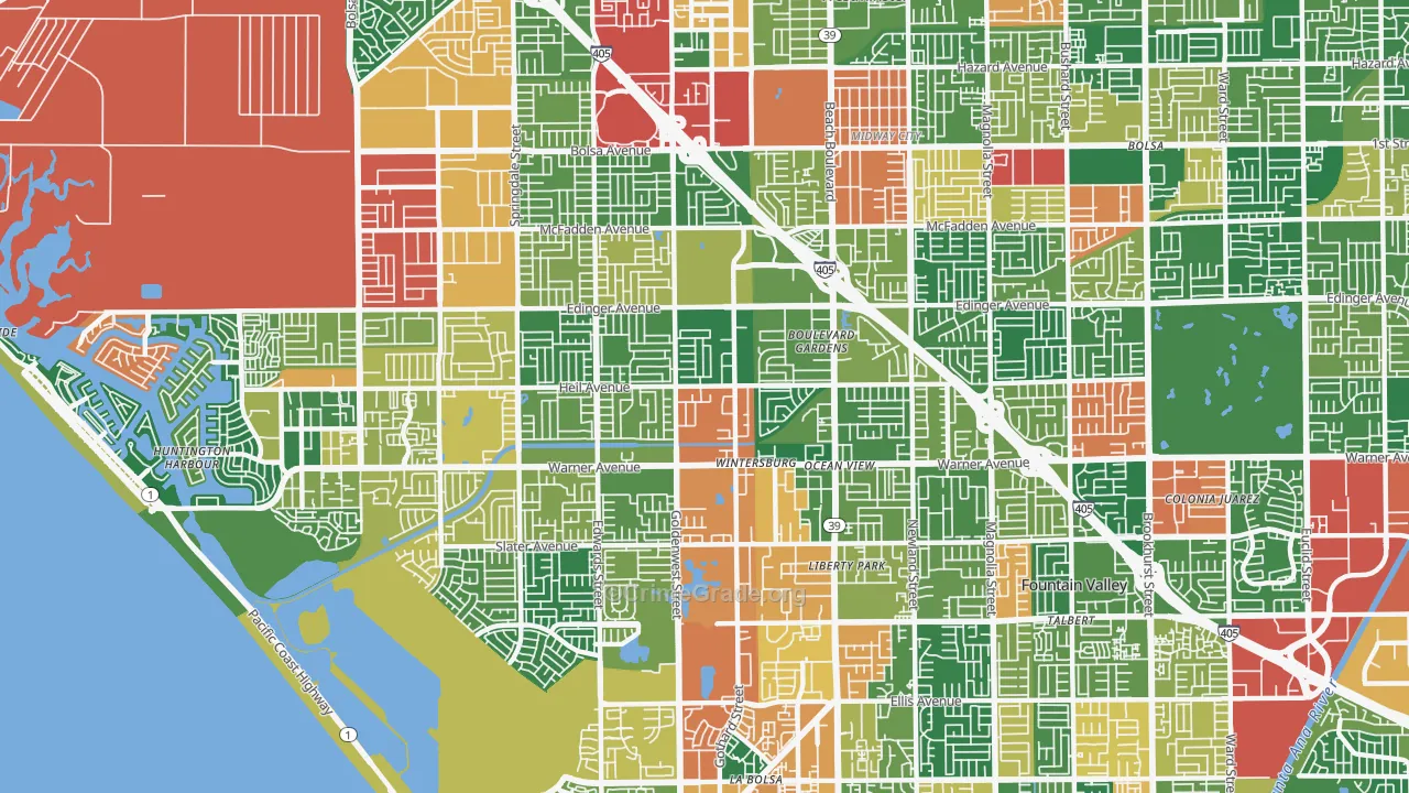 92647, CA Map of Theft Rates