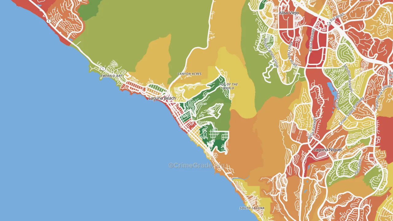 92651, CA Map of Theft Rates