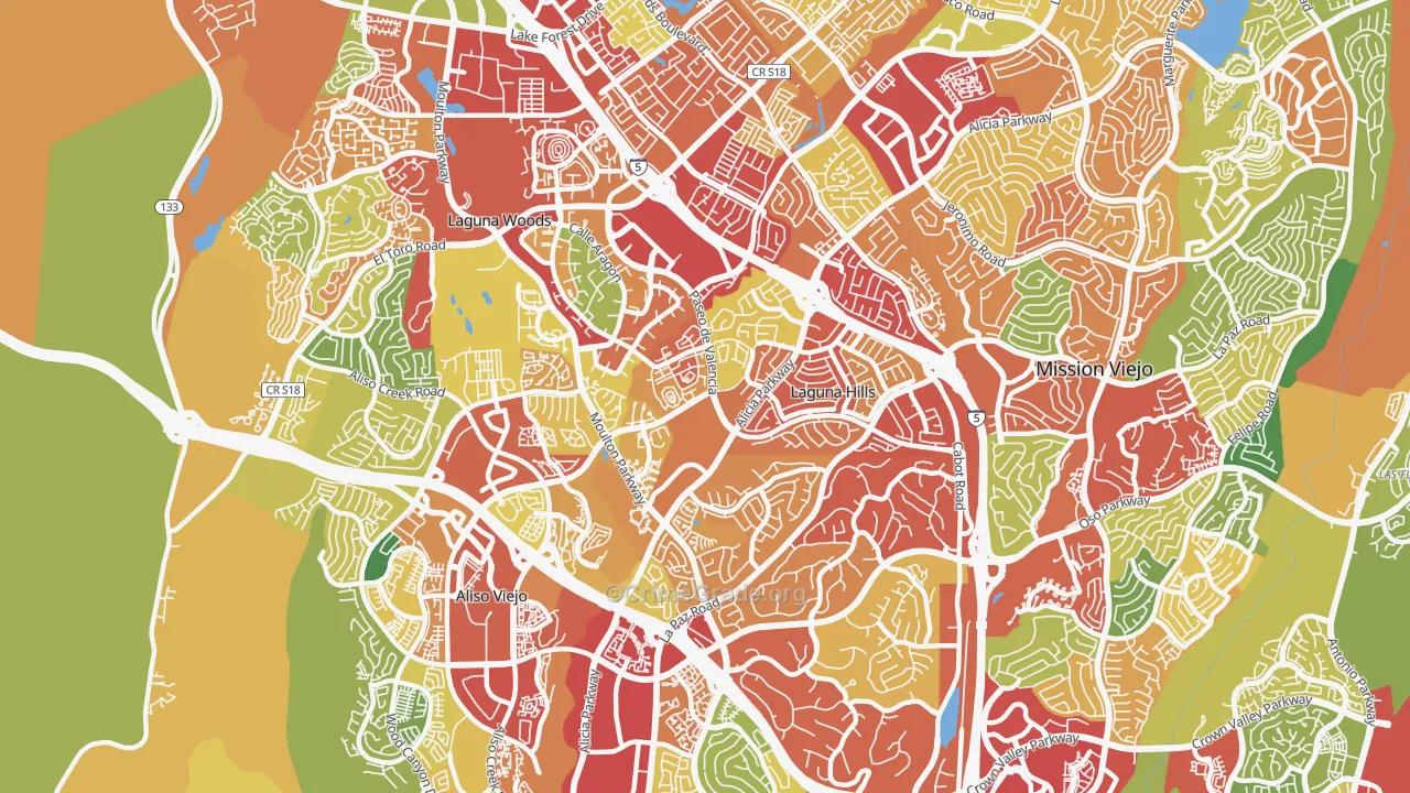 92653, CA Map of Theft Rates