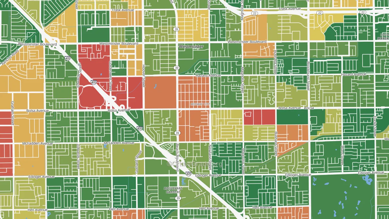 92655, CA Map of Theft Rates