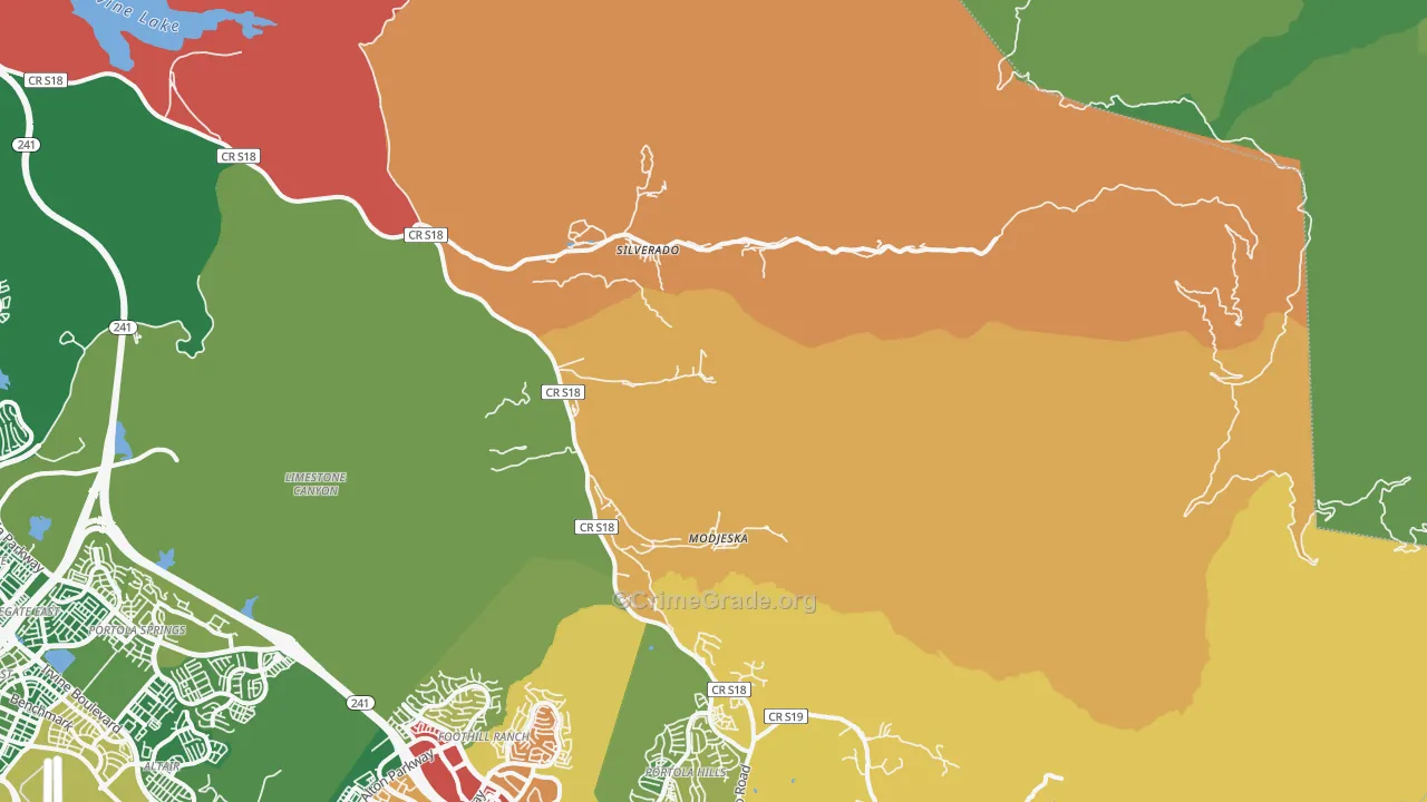 92676, CA Map of Theft Rates