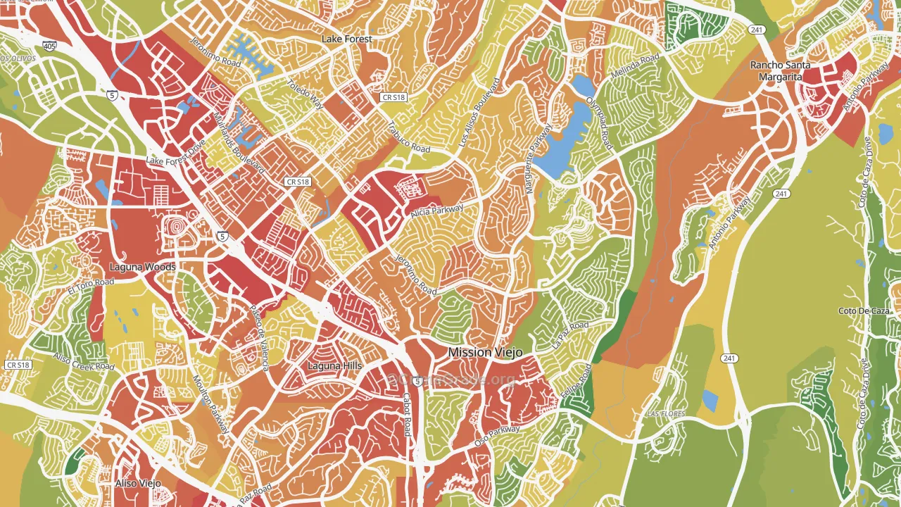 92691, CA Map of Theft Rates