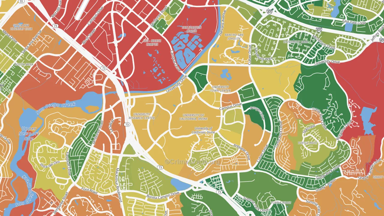 92697, CA Map of Theft Rates