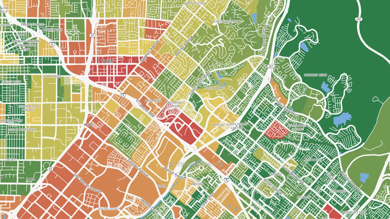 92782, CA Map of Theft Rates