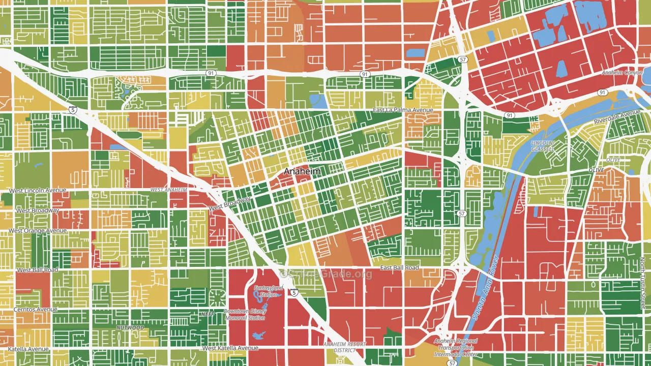 92805, CA Map of Theft Rates
