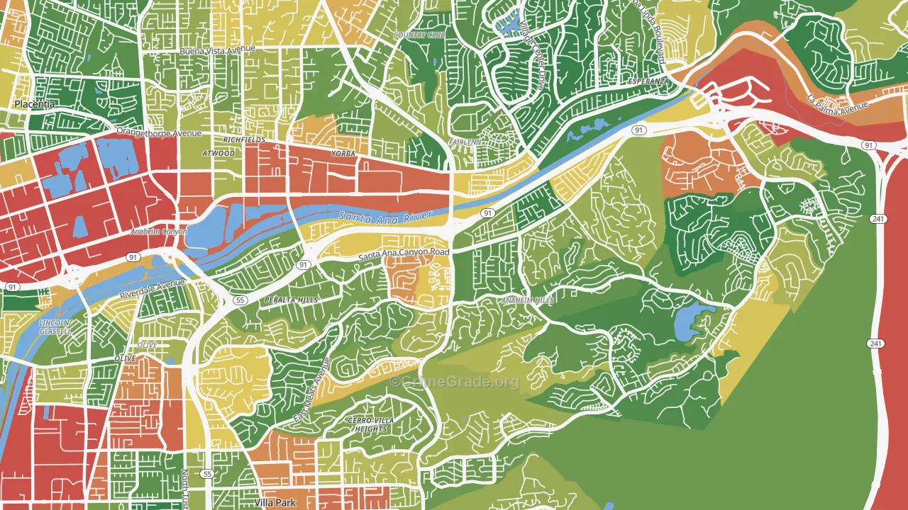 92807, CA Map of Theft Rates