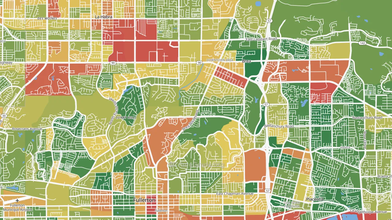 92835, CA Map of Theft Rates