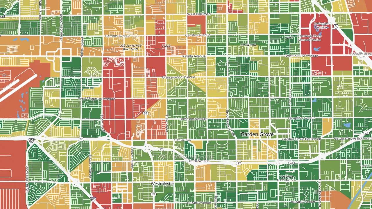92841, CA Map of Theft Rates