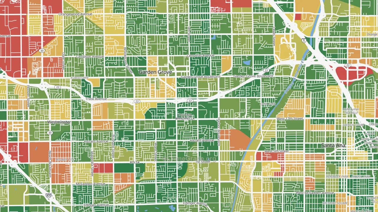 92843, CA Map of Theft Rates