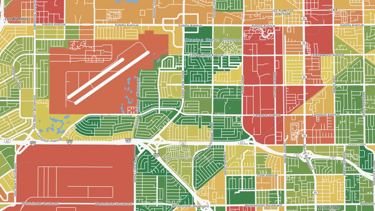 92845, CA Map of Theft Rates