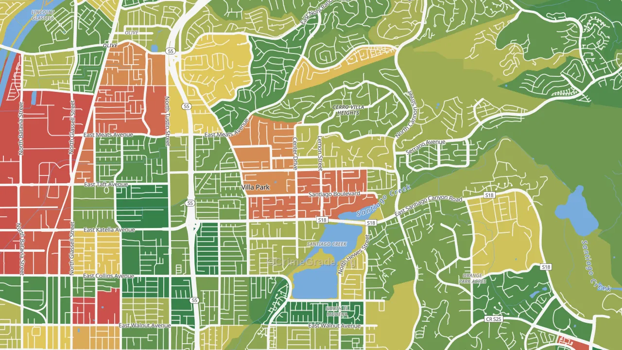 92861, CA Map of Theft Rates