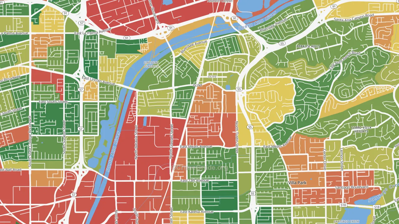92865, CA Map of Theft Rates