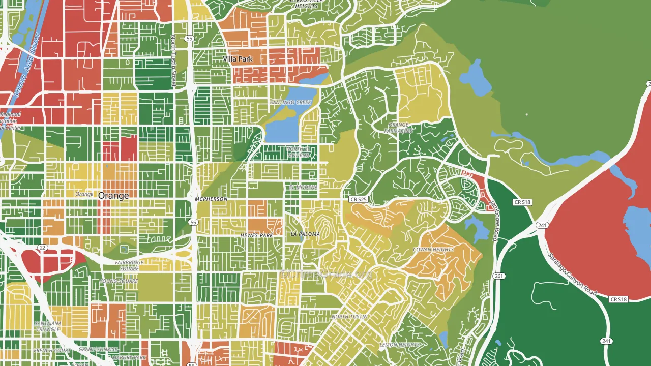 92869, CA Map of Theft Rates