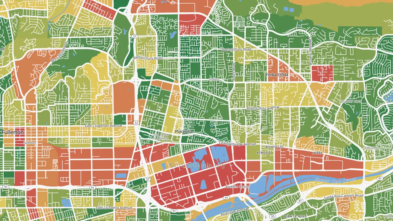 92870, CA Map of Theft Rates