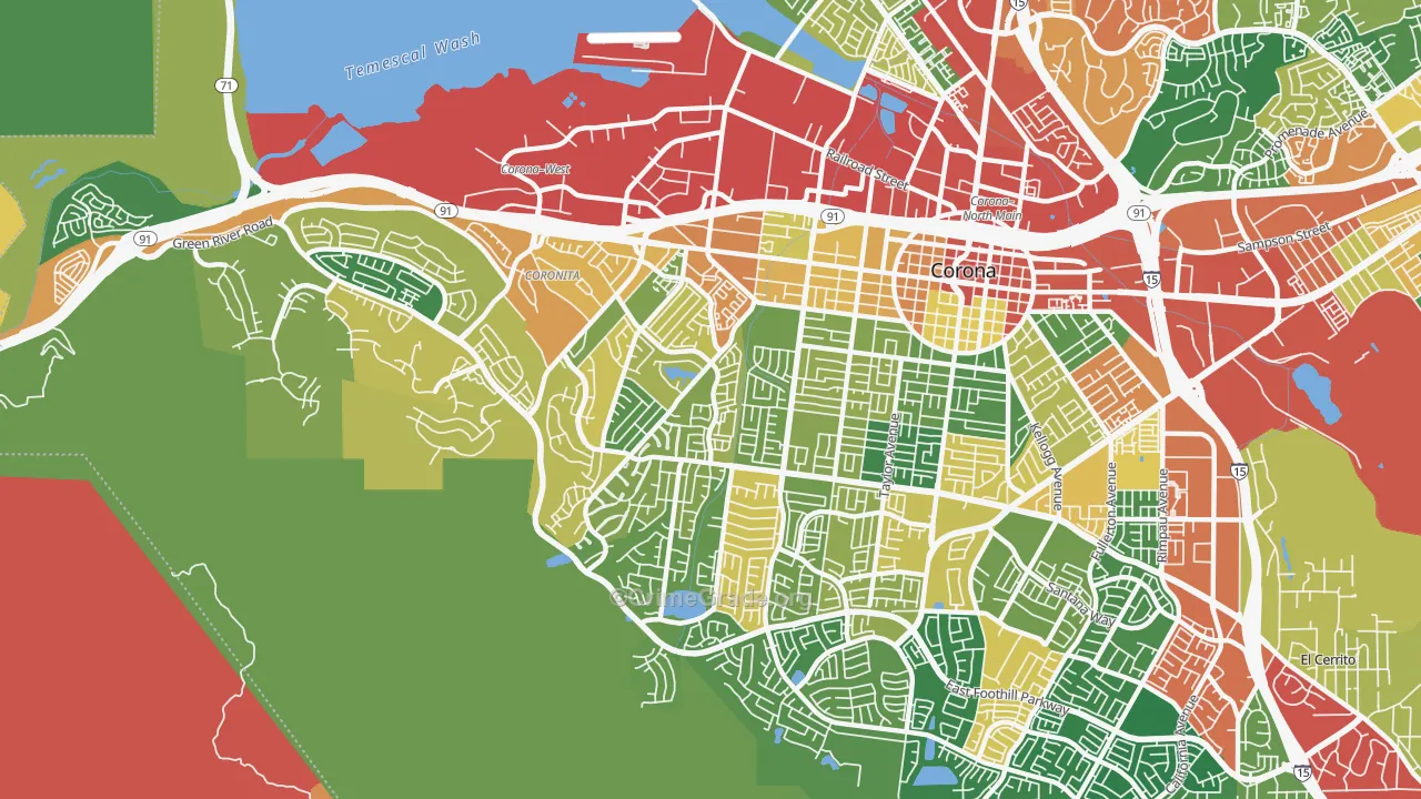 92882, CA Map of Theft Rates