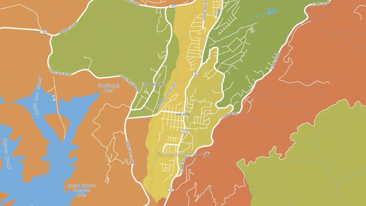 93022, CA Map of Theft Rates