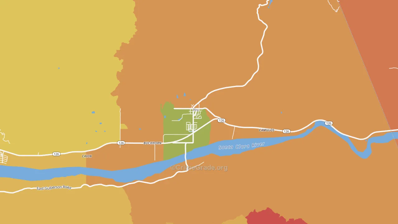 93040, CA Map of Theft Rates