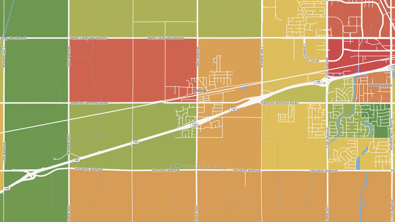 93202, CA Map of Theft Rates