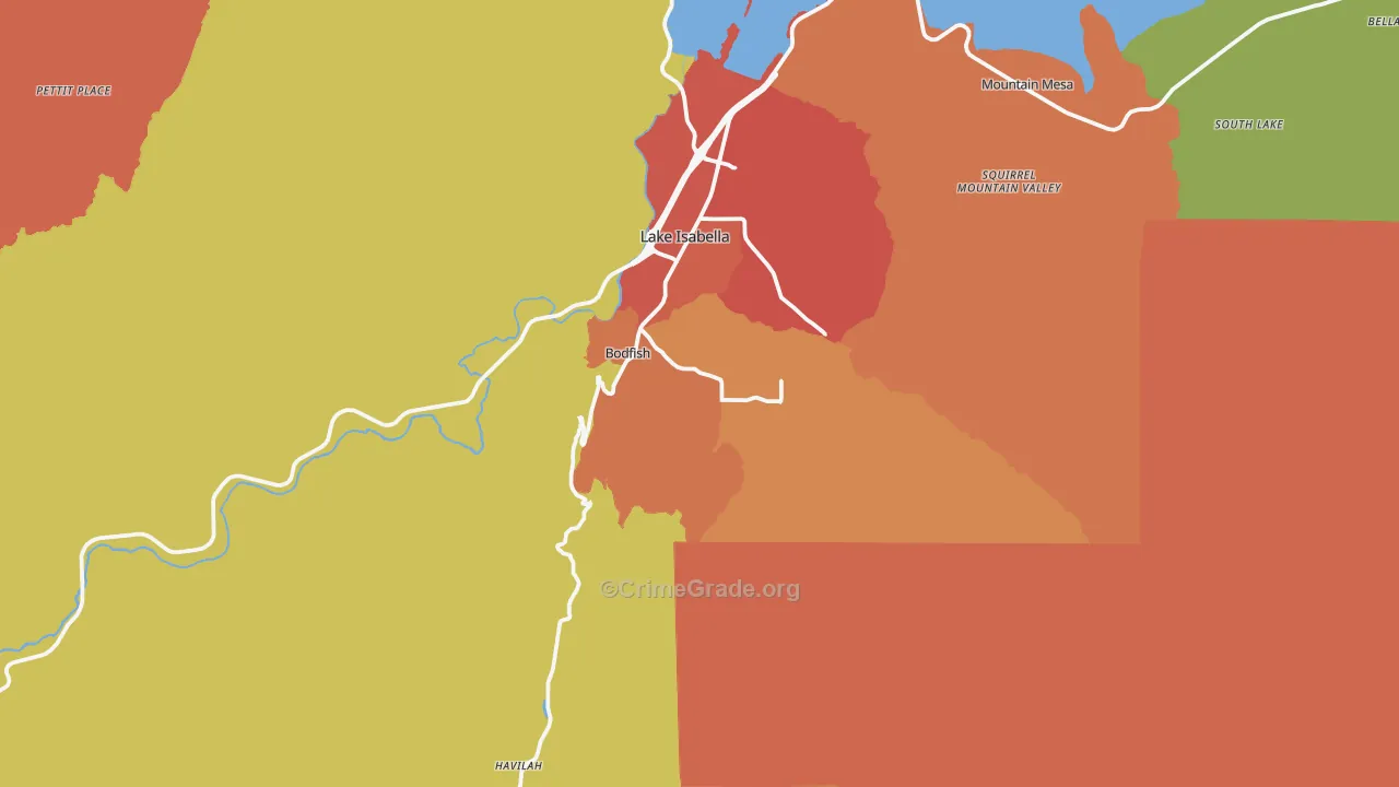 93205, CA Map of Theft Rates
