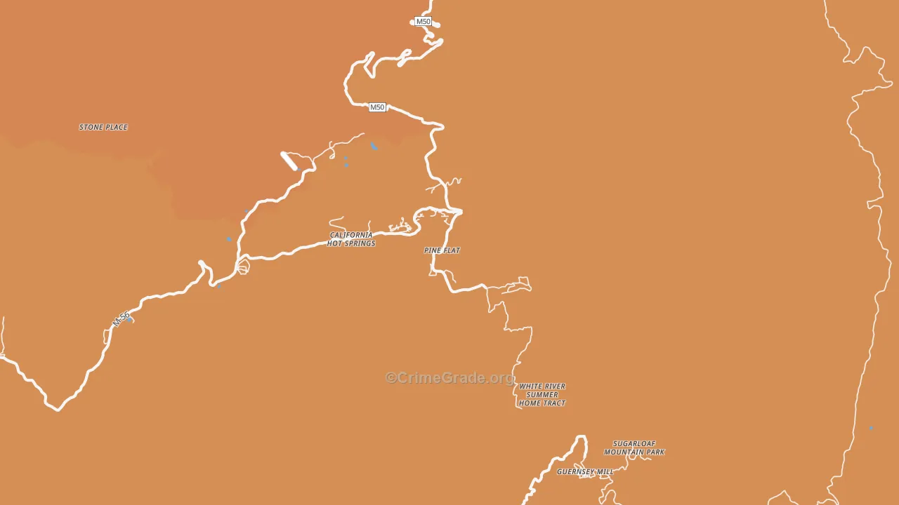 93207, CA Map of Theft Rates