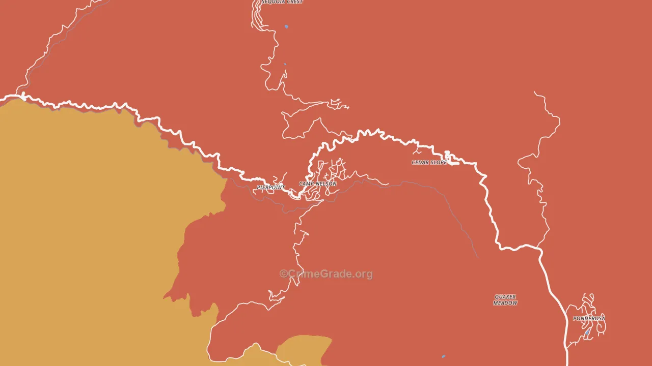 93208, CA Map of Theft Rates