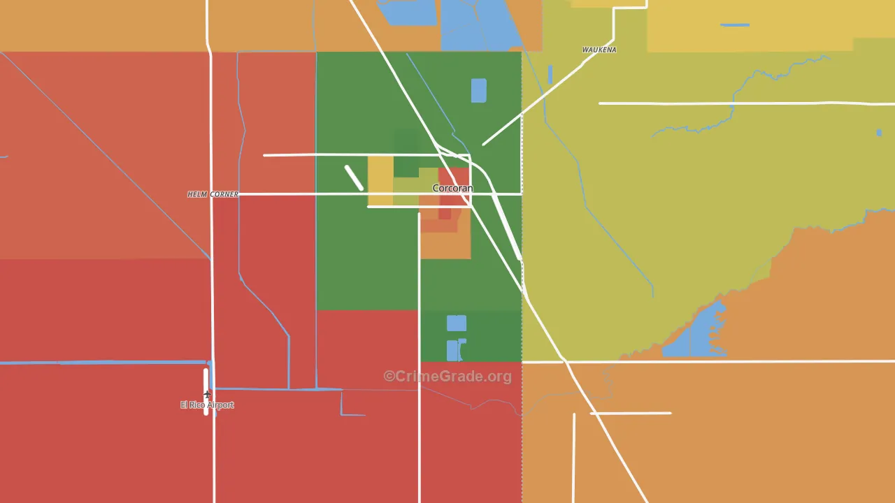 93212, CA Map of Theft Rates